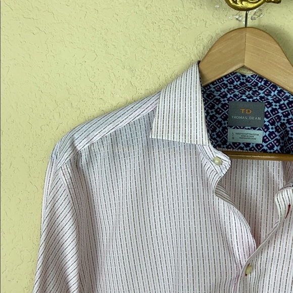 Thomas Dean button down flip cuff shirt L - Picture 5 of 7